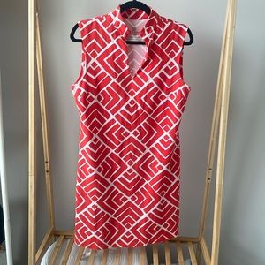 Mahi Gold sleeveless tunic dress in coastal cotton, size M